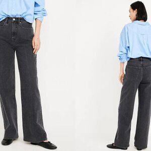 NWT OLD NAVY extra high rise sky-hi wide leg jeans in stormy (sz0)